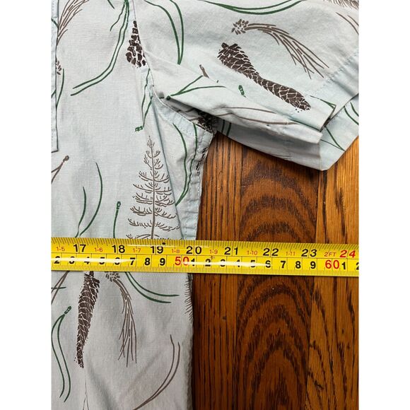 ROARK REVIVAL Blue Pinecone Graphic Button Up Shirt Top Mens Size Medium - Picture 9 of 9